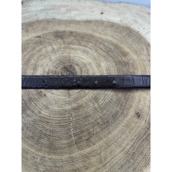 Men’s Reversible Alligator Pattern Dress Belt - (Size Medium) Black & Brown - Picture 10 of 16